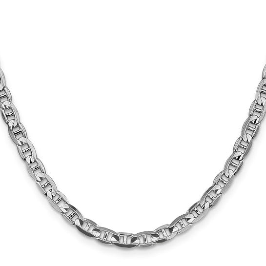 5mm Stainless Steel Flat Anchor Chain Necklace - The Black Bow Jewelry  Company
